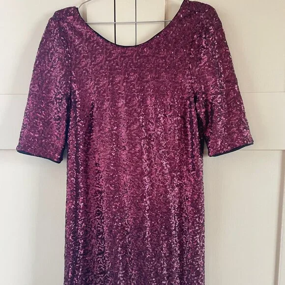 Betsey Johnson dress, ombré red sequins, size 10 - Picture 1 of 6